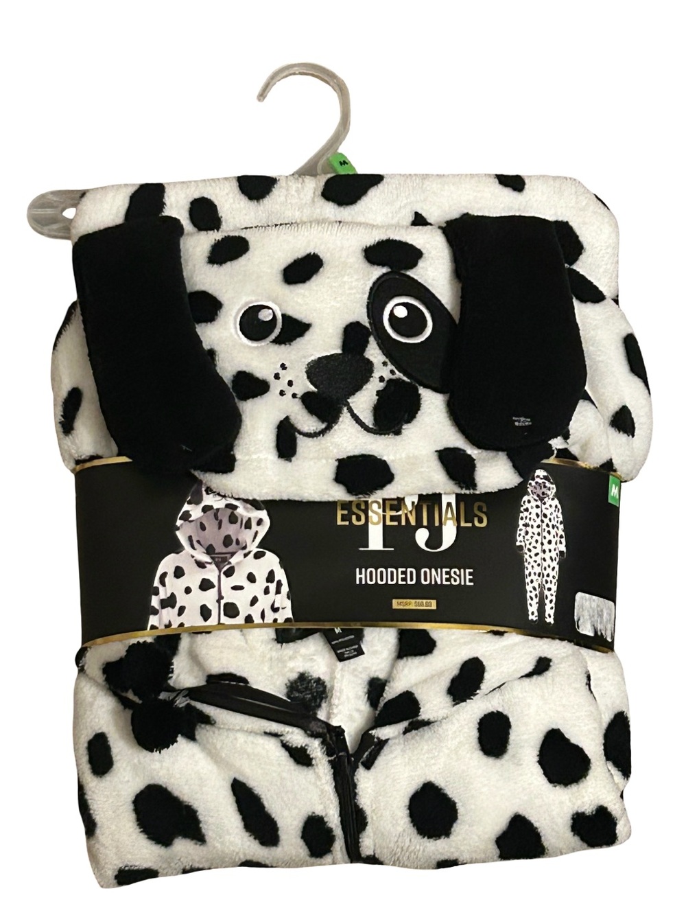 PJ Essentials Dalmatian Hooded Onesie Size Medium